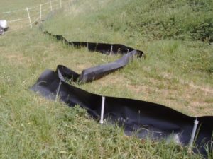 Mobiler Zaun vor dem Abbau